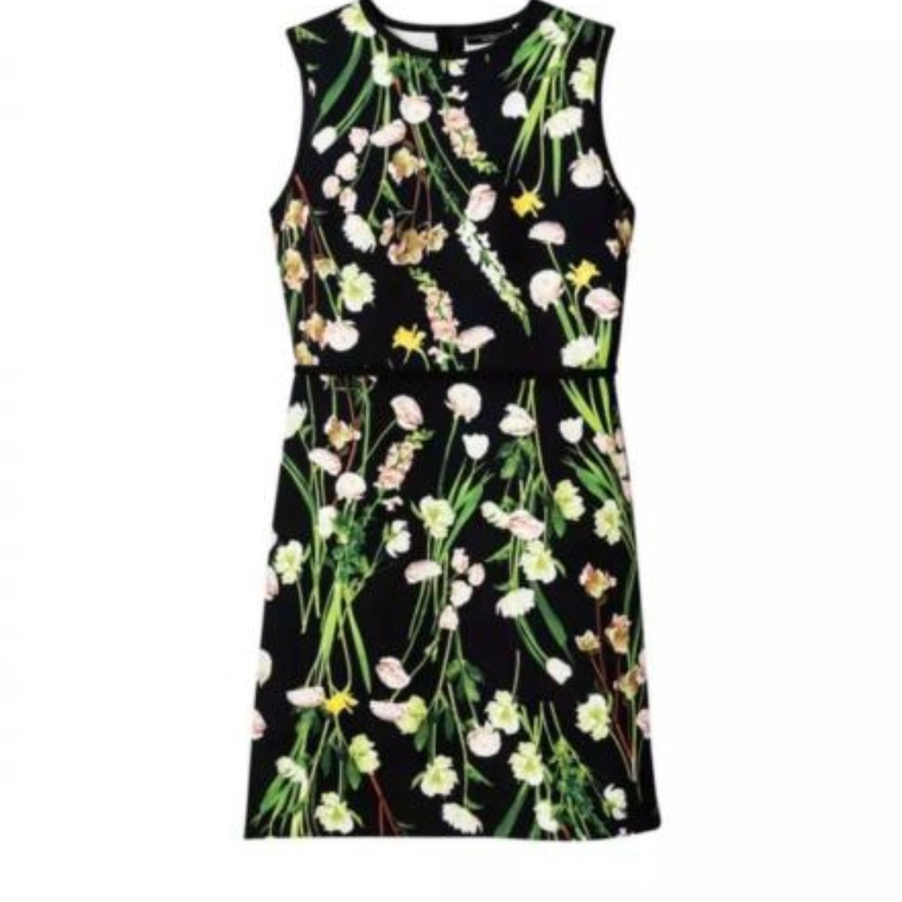 Victoria Beckham Black English Floral Dress 3X 2X
